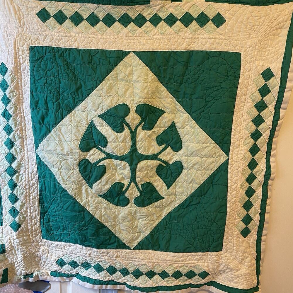Vintage Baby Quilt Blanket Handmade CribBedding Unisex Cotton Multicolor Cottage - Picture 5 of 7
